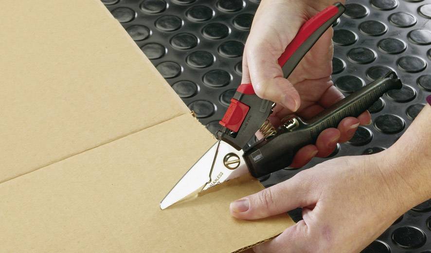 Erdi Universalschere COMBINOX Geeignet für Papier, Kabel, Draht, Pappe, Kunststoff, Blech, Teppich, Stoff D50