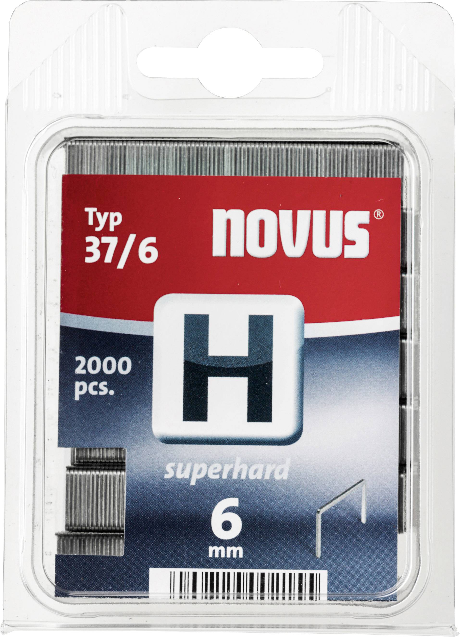 Novus Office 105108500 Feindrahtklammern Typ 37 2000 St. Abmessungen (L x B) 6mm x 10.6mm