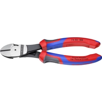 Knipex 74 02 180 Werkstatt Kraft-Seitenschneider mit Facette 180mm Knipex 74 02 180 Werkstatt Kraft-Seitenschneider mit Facette 180mm