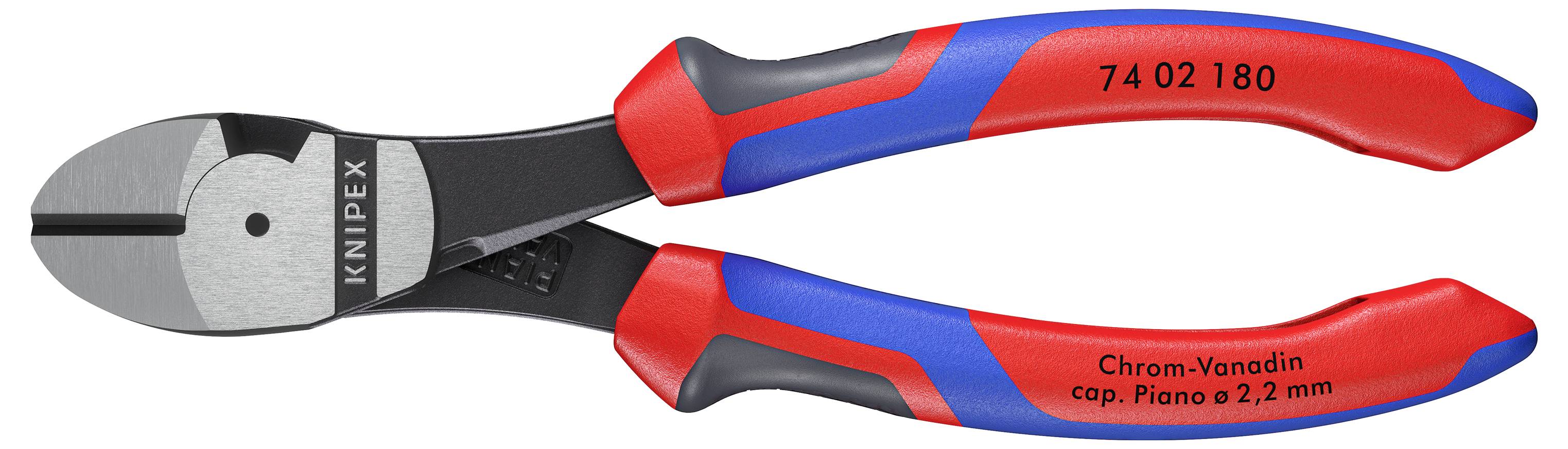 Knipex 74 02 180 Werkstatt Kraft-Seitenschneider mit Facette 180 mm