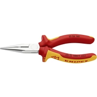 Knipex 25 06 160 VDE Flachrundzange Gerade Chrom-Vanadium Elektrostahl 160mm Knipex 25 06 160 VDE Flachrundzange Gerade Chrom-Vanadium Elektrostahl 160mm
