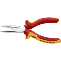 Knipex 25 06 160 VDE Flachrundzange Gerade Chrom-Vanadium Elektrostahl 160mm Knipex 25 06 160 VDE Flachrundzange Gerade Chrom-Vanadium Elektrostahl 160mm