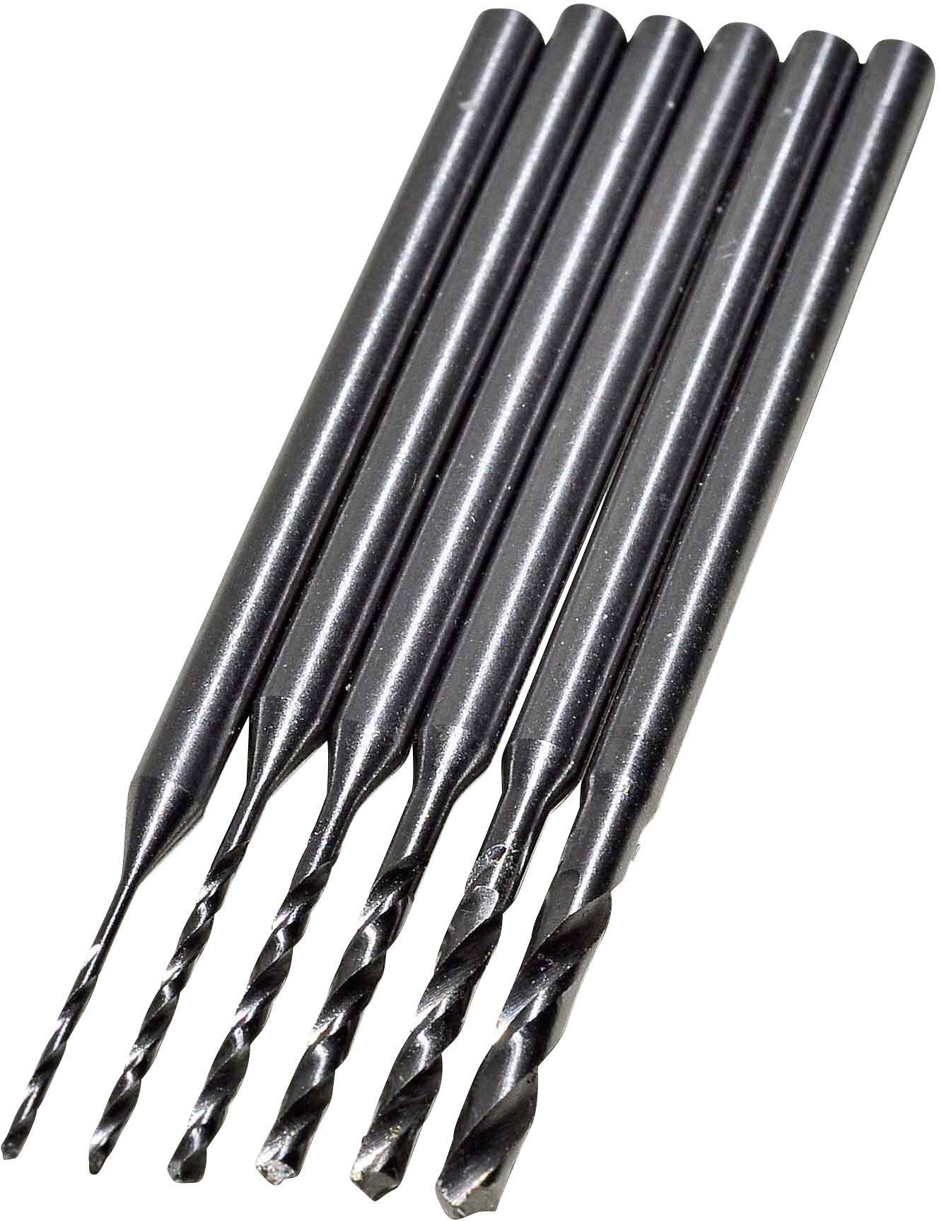 RONA 812167 HSS Metall-Spiralbohrer-Set 6teilig 0.6 mm, 0.8 mm, 1 mm, 1.3 mm, 1.5 mm, 2mm Cobalt DIN 338 Zylinderschaft 1 Set