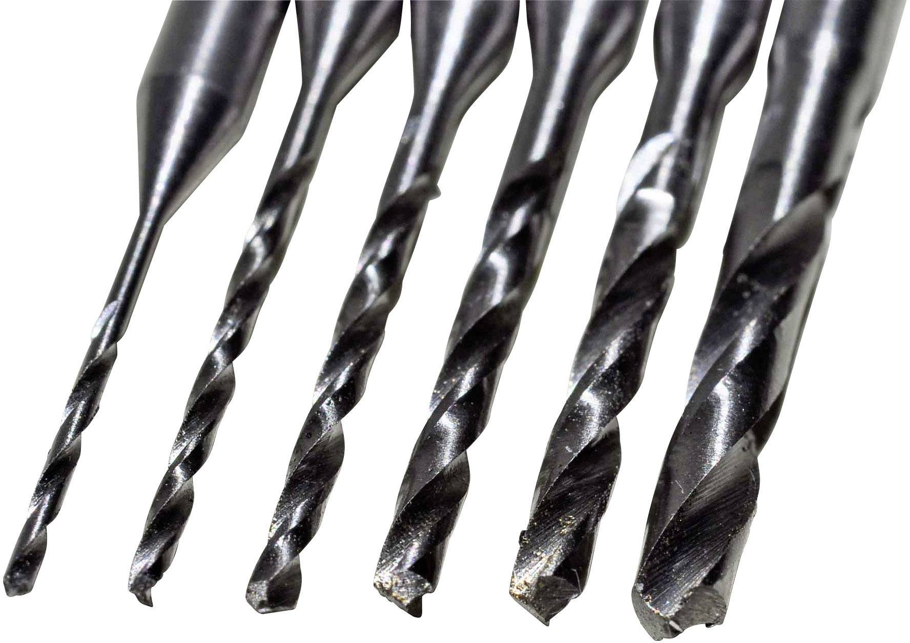 RONA 812167 HSS Metall-Spiralbohrer-Set 6teilig 0.6 mm, 0.8 mm, 1 mm, 1.3 mm, 1.5 mm, 2mm Cobalt DIN 338 Zylinderschaft 1 Set