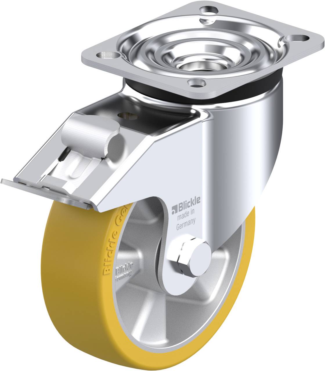 Blickle 605741 LK-ALTH 125K-1-FI Lenkrolle mit Feststeller Rad-Durchmesser: 125mm Tragfähigkeit (max.): 350kg 1St.