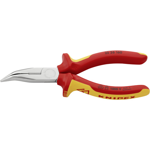 Knipex 25 26 160 VDE Round nose pliers 40-degree 160 mm