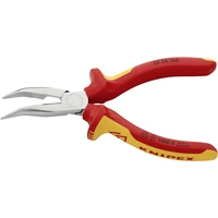 Knipex 25 26 160 VDE Flachrundzange 40° gebogen Chrom-Vanadium Elektrostahl 160mm Knipex 25 26 160 VDE Flachrundzange 40° gebogen Chrom-Vanadium Elektrostahl 160mm