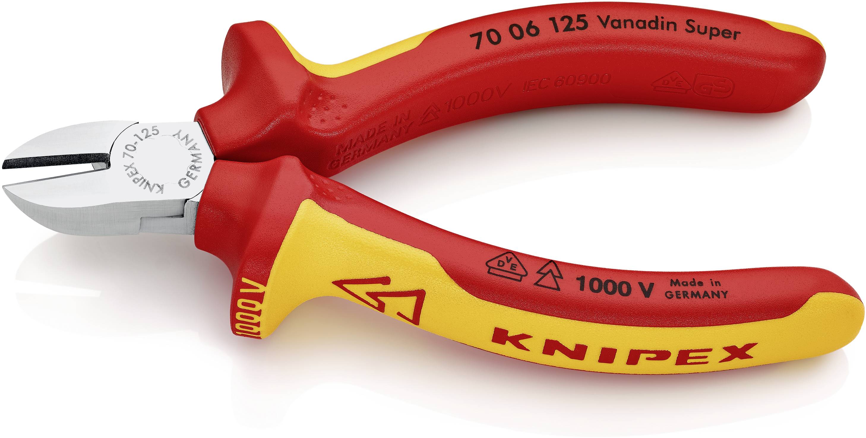 Knipex 70 06 125 VDE Seitenschneider mit Facette 125mm