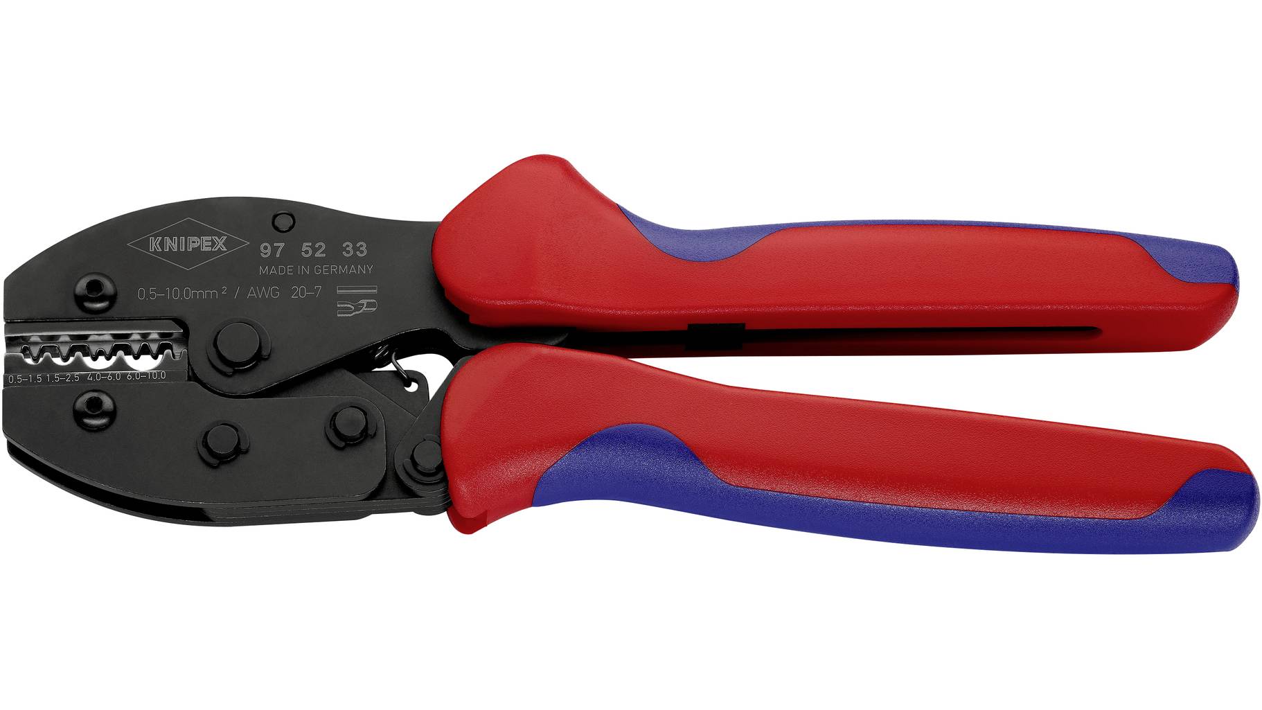 KNIPEX PreciForce Krimptang in blister met meer-componenten greep 220 mm, 97 52 33 SB KNIPEX PreciForce Krimptang in blister met meer-componenten greep 220 mm, 97 52 33 SB