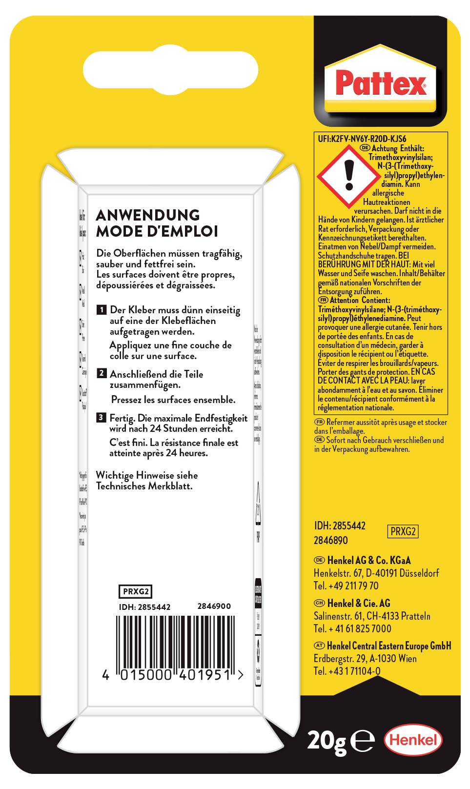 Pattex REPAIR EXTREME Kunststoffkleber PRXG2 20g