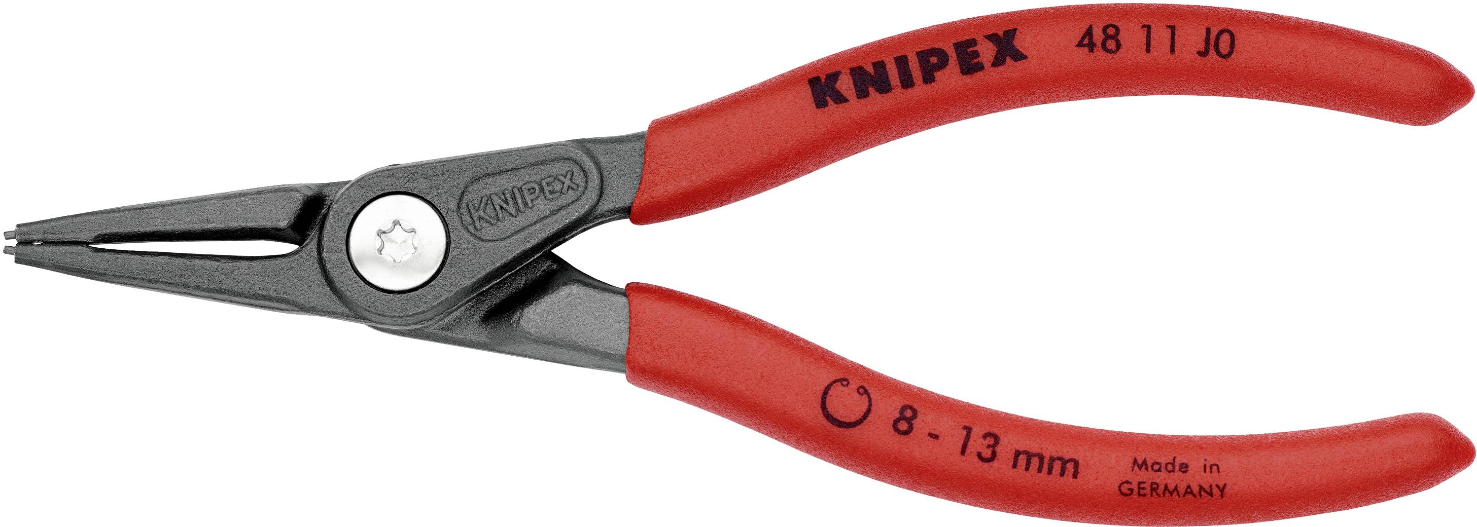 Knipex 48 11 J0 SB Seegeringzange Passend für (Seegeringzangen) Innenringe 8-13 mm Spitzenform (Details) gerade
