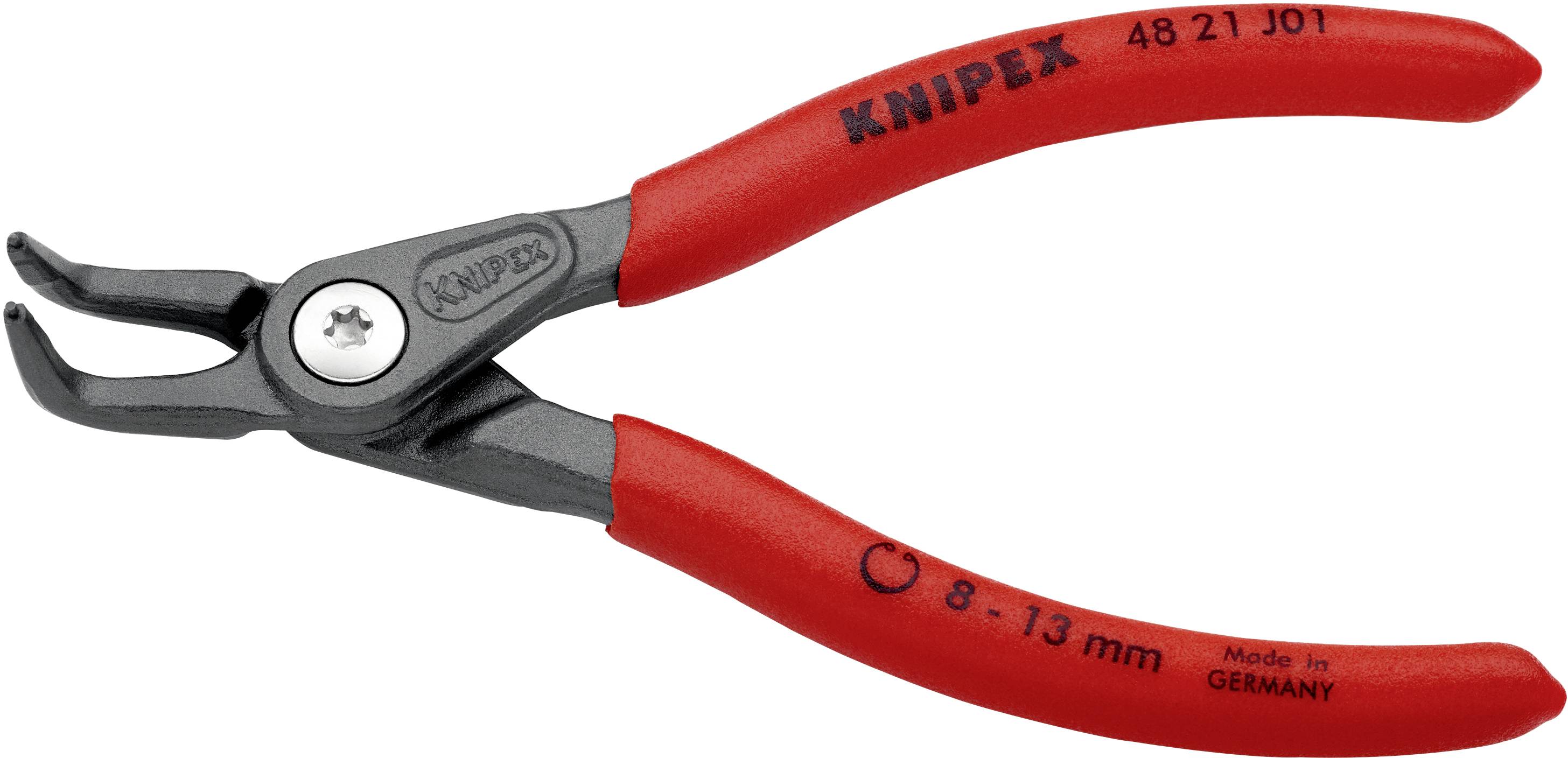 Knipex 48 21 J01 Seegeringzange Passend für (Seegeringzangen) Innenringe 8-13 mm Spitzenform (Details) abgewinkelt 90°