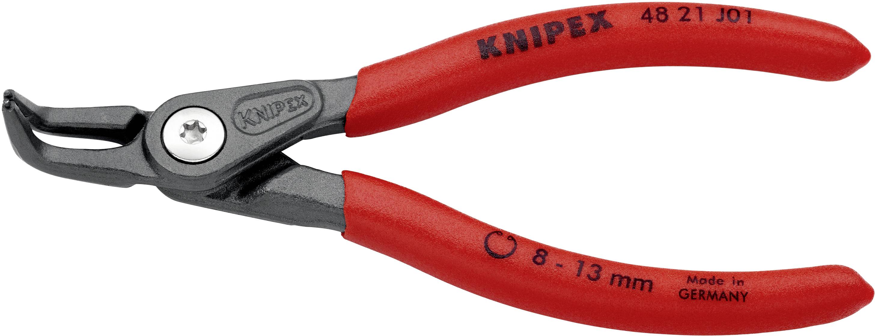 Knipex 48 21 J01 Seegeringzange Passend für (Seegeringzangen) Innenringe 8-13mm Spitzenform (Details) abgewinkelt 90°