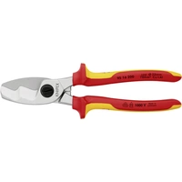 Knipex 95 16 200 VDE-Kabelschere Geeignet für (Abisoliertechnik) Alu- und Kupferkabel, ein- und mehrdrähtig 20mm 70mm² 0 Knipex 95 16 200 VDE-Kabelschere Geeignet für (Abisoliertechnik) Alu- und Kupferkabel, ein- und mehrdrähtig 20mm 70mm² 0