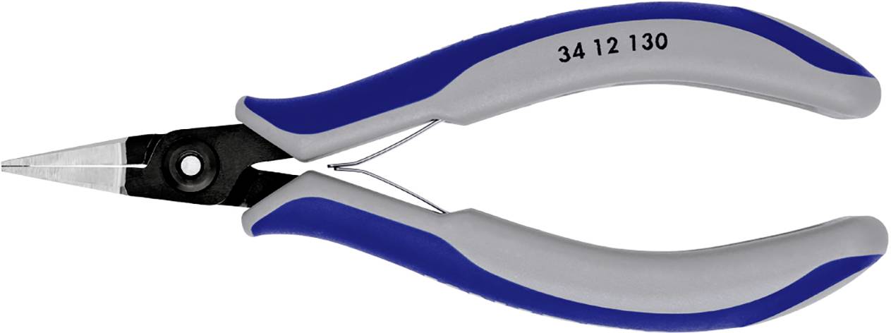 Eine spitze Zange mit blauen Griffen, geeignet für präzise Arbeiten in Elektronik oder Modellbau.