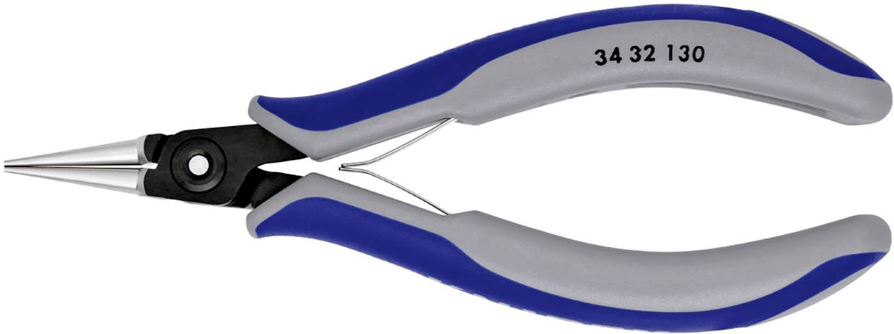 Zange mit blauen und grauen Griffen, geeignet für präzises Arbeiten, z.B. im Handwerk oder Modellbau.