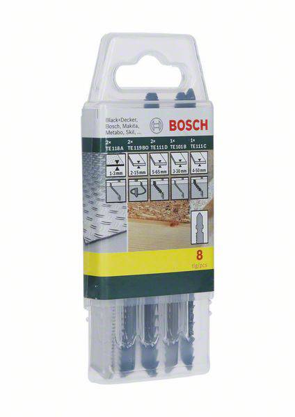 Bosch Accessories 2607019458 Sägeblattkassette, Holz/Metall/Kunststoff (T-Schaft), 8-teilig 8St.