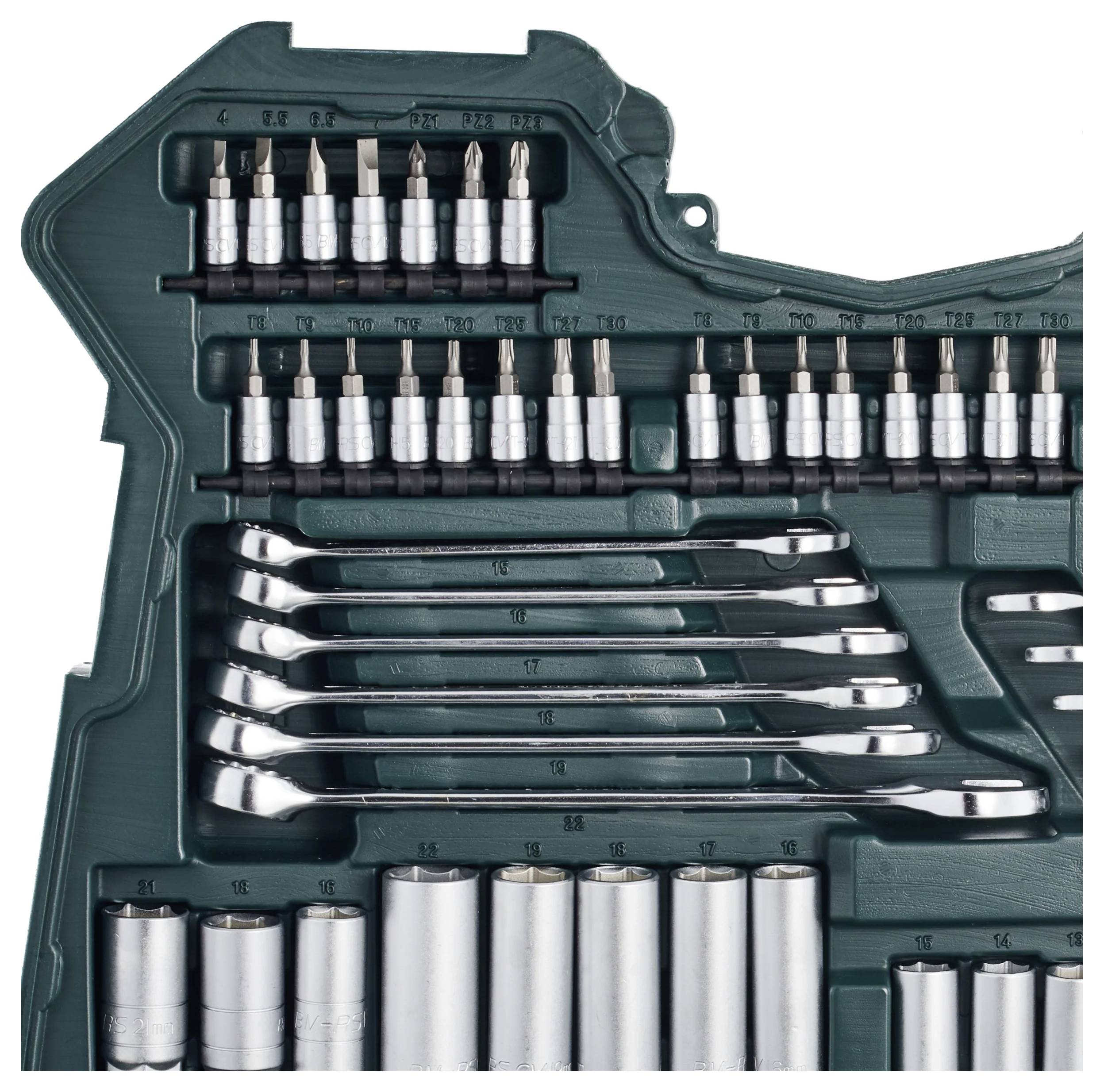 Brüder Mannesmann Steckschlüsselsatz metrisch 1/4" (6.3 mm), 3/8" (10 mm), 1/2" (12.5 mm) 215teilig M98430