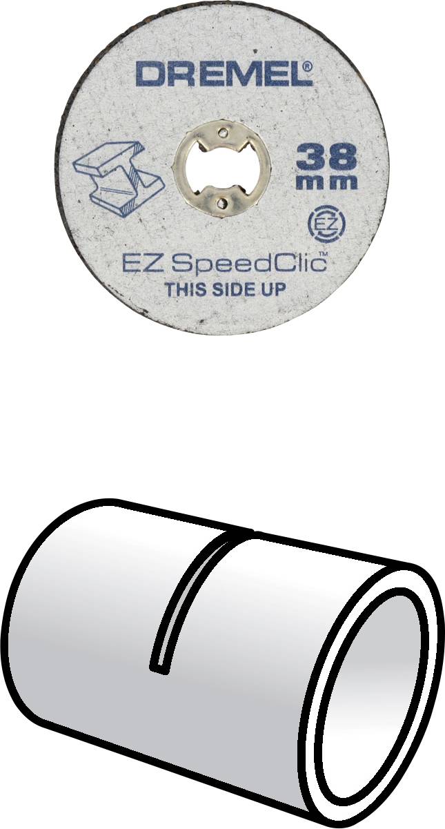 'Trennscheibe für Dremel-Werkzeug. 38 mm, EZ SpeedClic mit Hinweis 