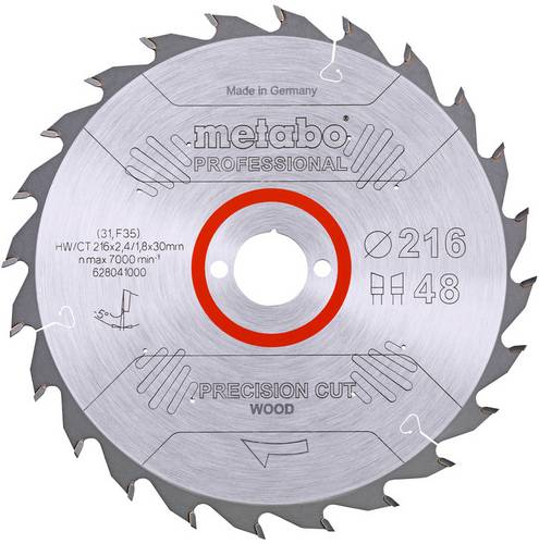 Metabo HW/CT 216X30 48 WZ 628041000 Hartmetall Kreissägeblatt 216 x 30 x 1.8 mm Zähneanzahl: 48 1 S