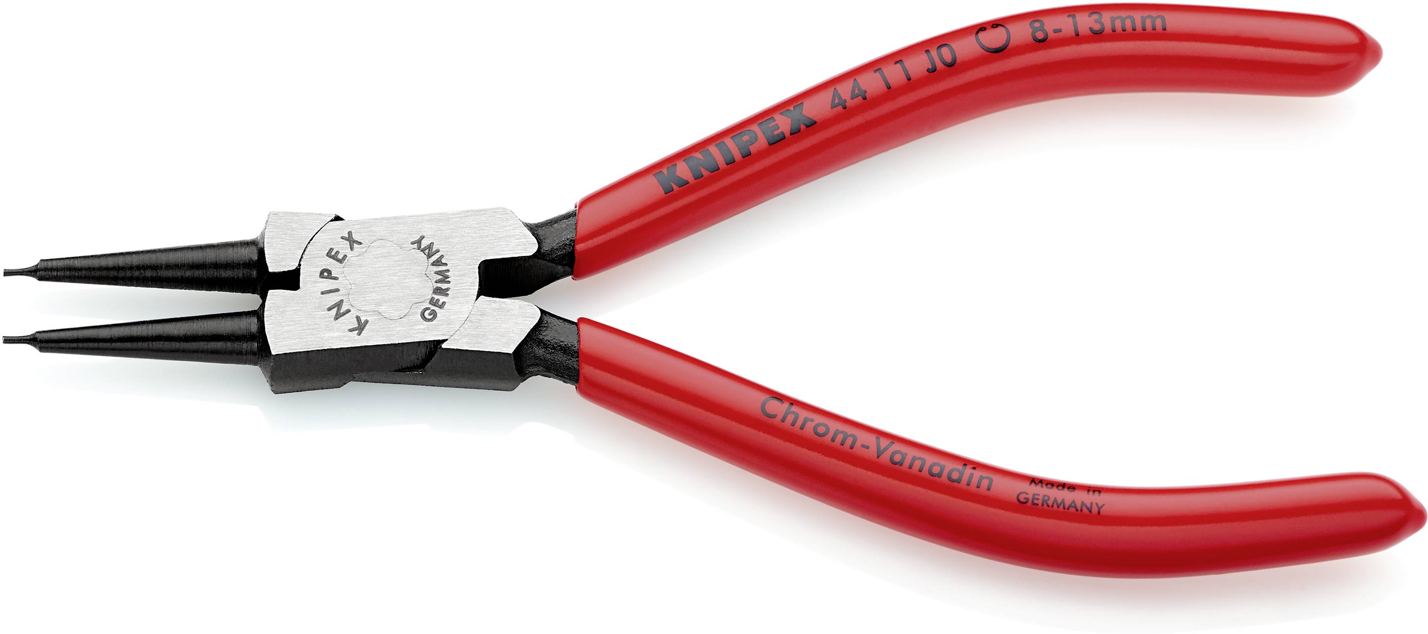 Knipex 44 11 J0 Seegeringzange Passend für (Seegeringzangen) Innenringe 8-13 mm Spitzenform (Details) gerade