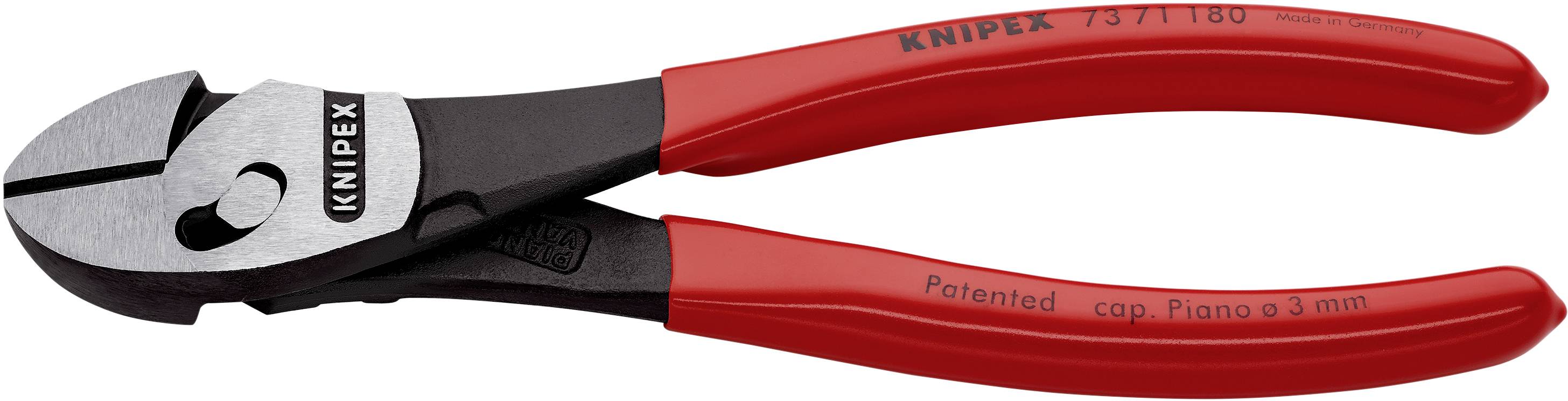 Knipex TwinForce 73 71 180 Werkstatt Kraft-Seitenschneider mit Facette 180 mm