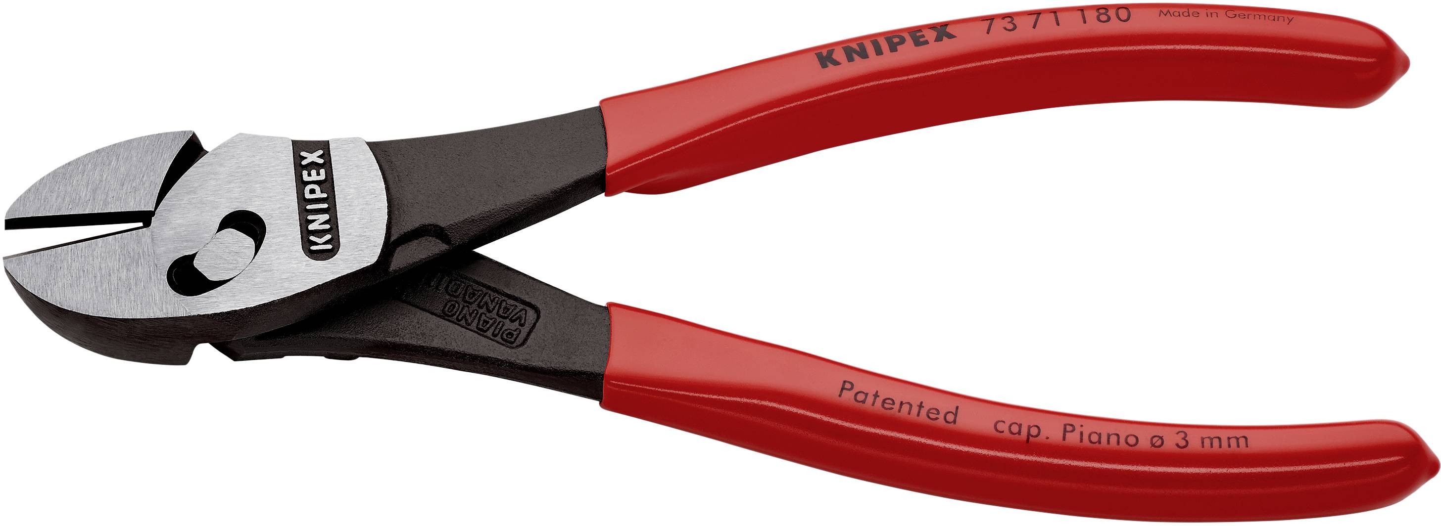 Knipex TwinForce 73 71 180 Werkstatt Kraft-Seitenschneider mit Facette 180 mm