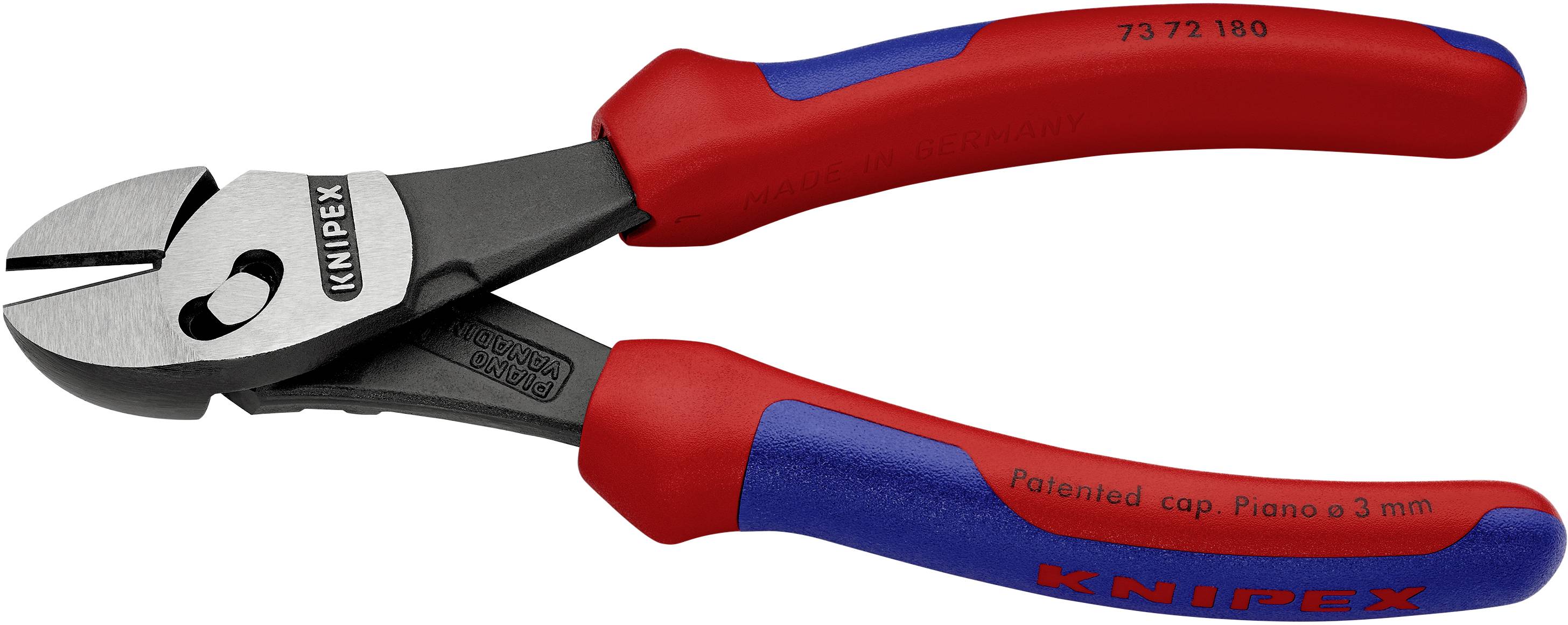 Knipex TwinForce 73 72 180 Werkstatt Kraft-Seitenschneider mit Facette 180 mm