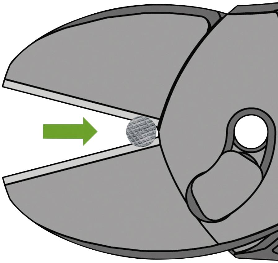 Knipex TwinForce 73 72 180 Werkstatt Kraft-Seitenschneider mit Facette 180 mm