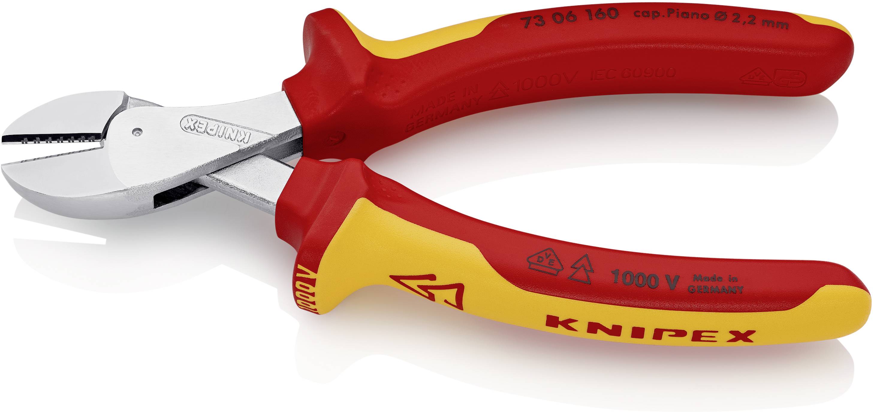 Knipex X-Cut 73 06 160 VDE Seitenschneider mit Facette 160 mm