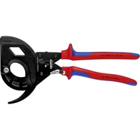 Knipex 95 32 320 Ratschen-Kabelschneider Geeignet für (Abisoliertechnik) Alu- und Kupferkabel, ein- und mehrdrähtig 60mm 600mm² Knipex 95 32 320 Ratschen-Kabelschneider Geeignet für (Abisoliertechnik) Alu- und Kupferkabel, ein- und mehrdrähtig 60mm 600mm²