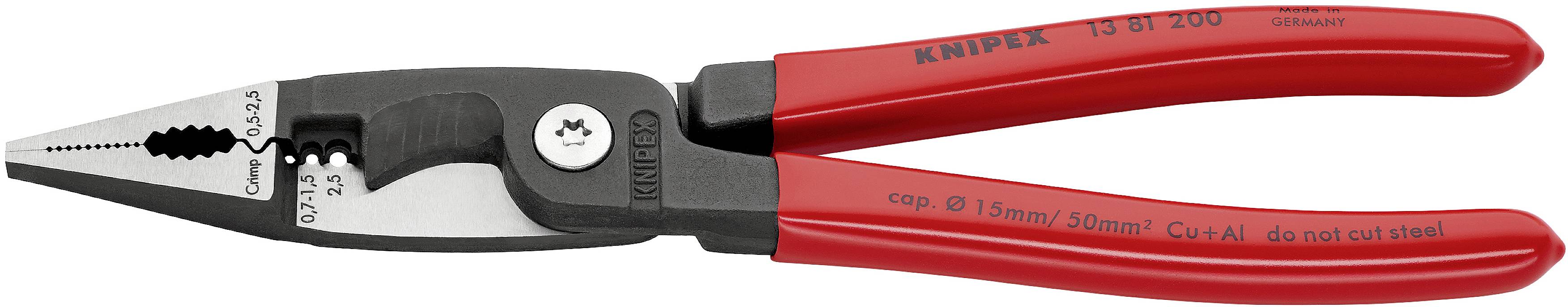Knipex 13 81 200 Elektro-Installationszange 50 mm² (max) 0 (max) 15 mm (max)