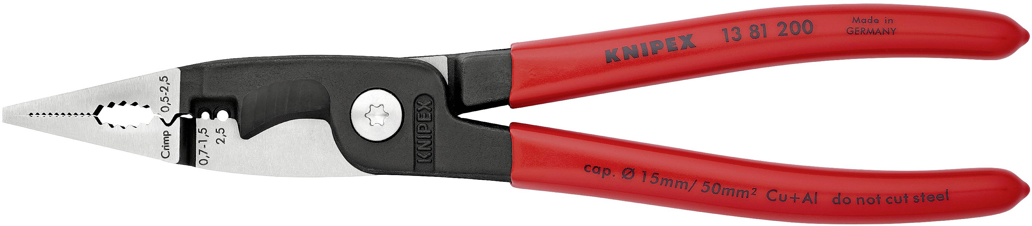 Knipex 13 81 200 Elektro-Installationszange 50mm² (max) 0 (max) 15mm (max)