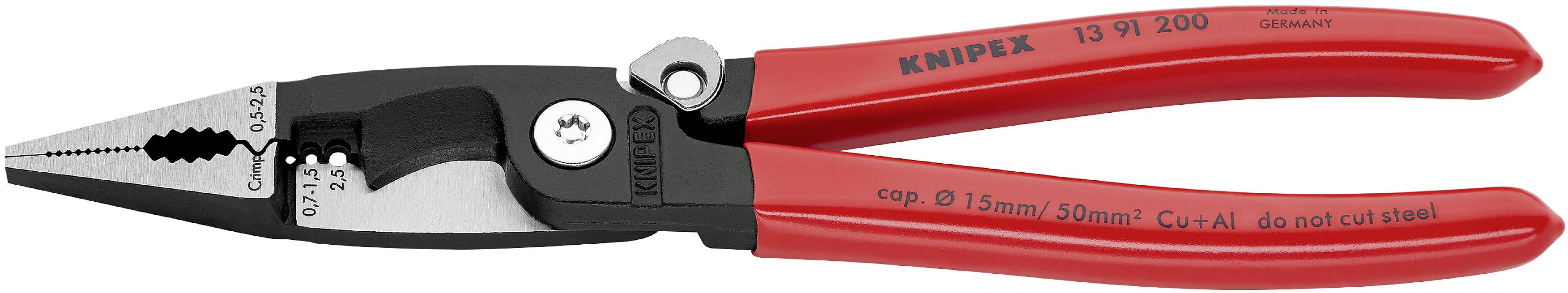 Knipex 13 91 200 Multifunktionszange 50mm² (max) 0 (max) 15mm (max)