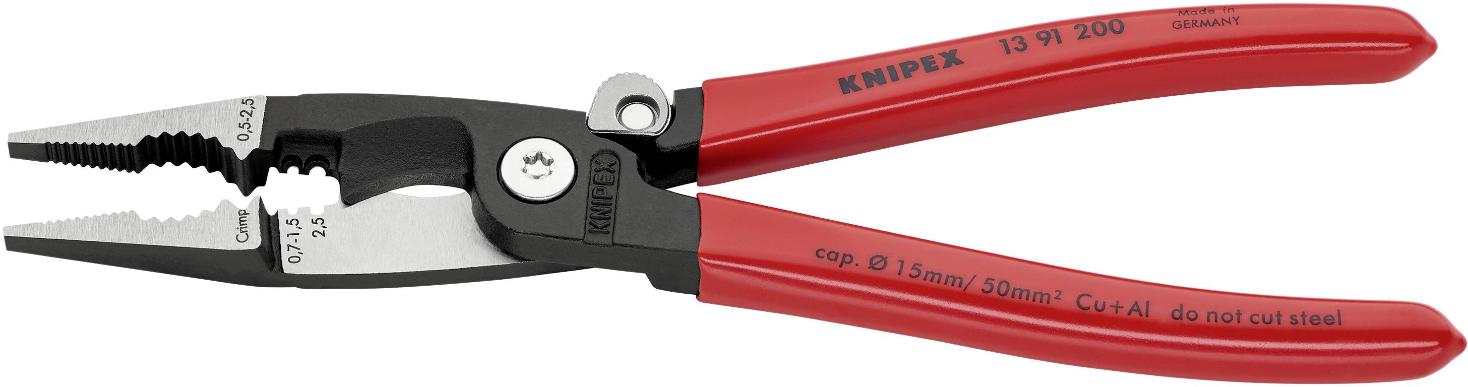 Knipex 13 91 200 Multifunktionszange 50mm² (max) 0 (max) 15mm (max)