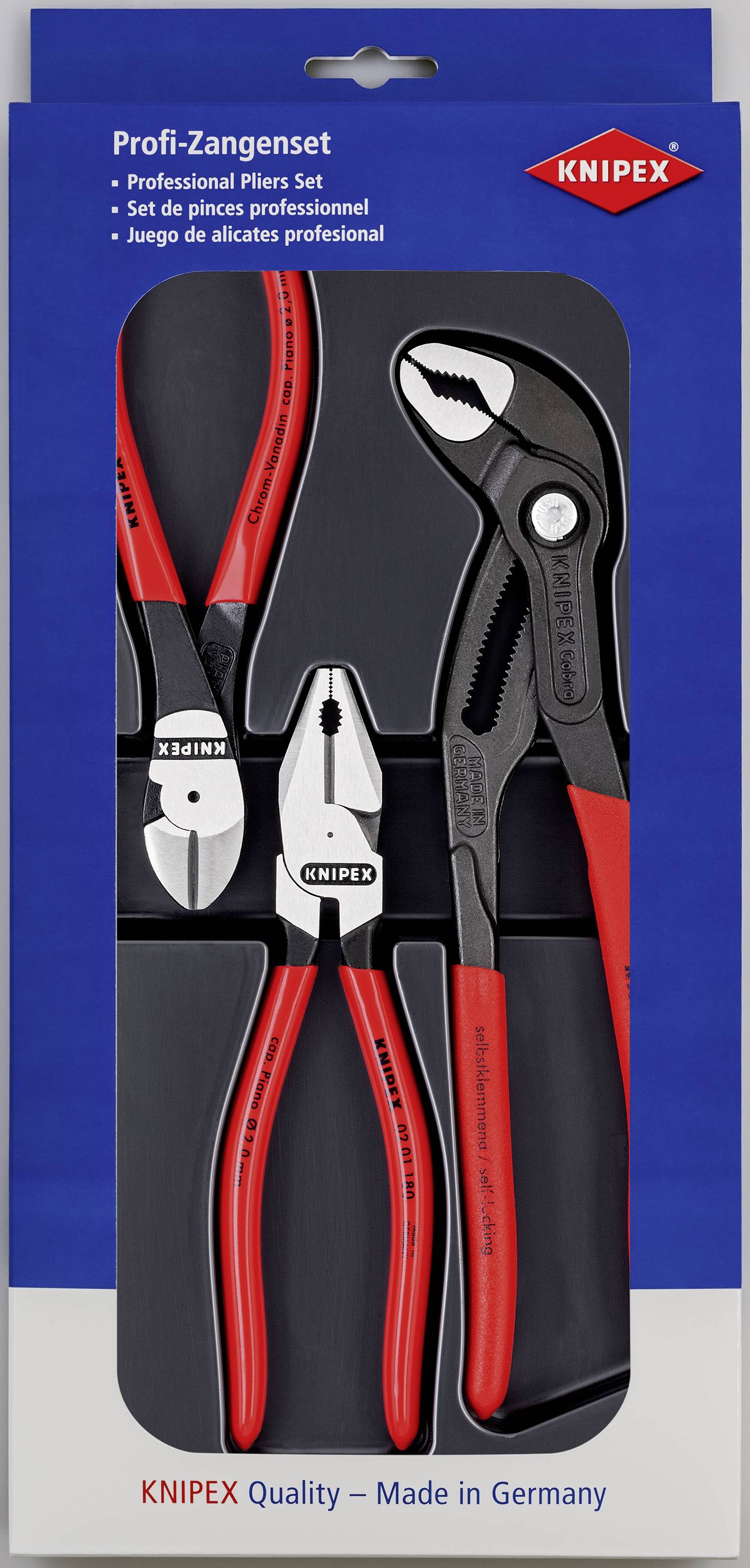 Knipex 00 20 10 Werkstatt Zangen-Set 3teilig