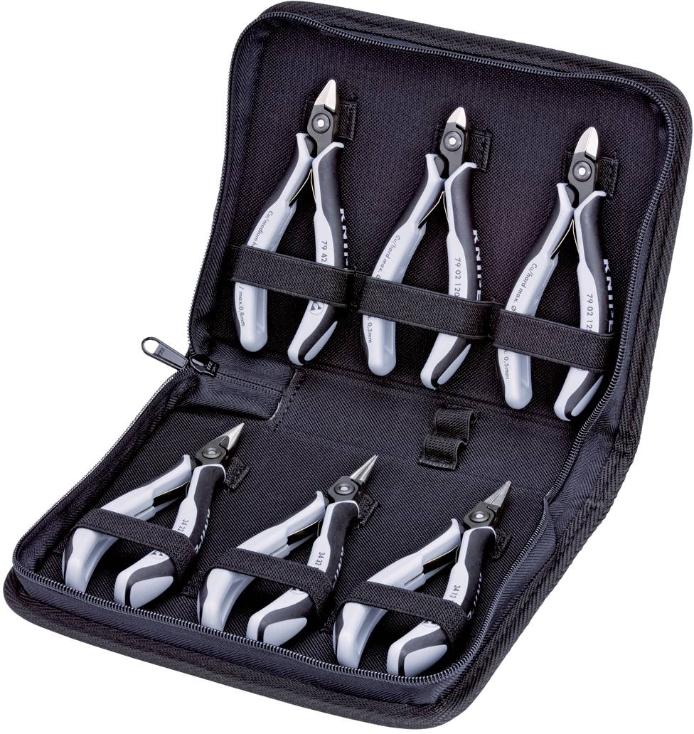 Knipex 00 20 16 P ESD Elektronik- u. Feinmechanik Zangen-Set 6teilig