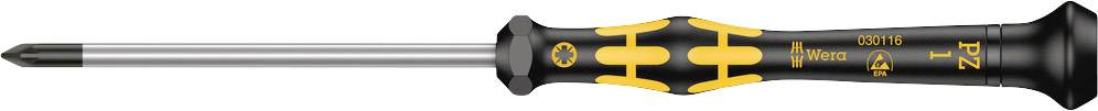Wera 1555 05030116001 ESD Kreuzschlitz-Schraubendreher PZ 1 Klingenlänge: 80mm