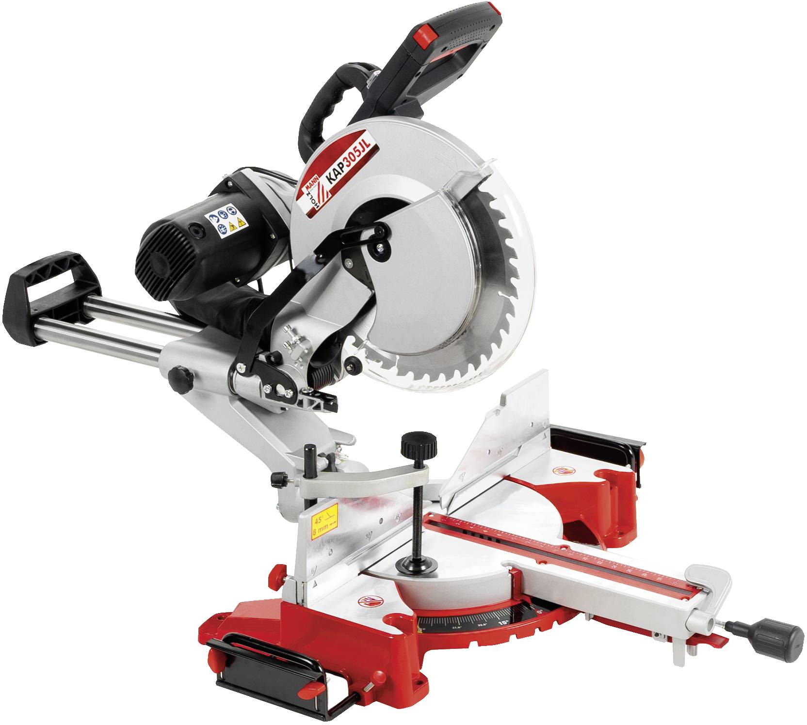 Holzmann Maschinen KAP305JL_230V Zug-Kapp- und Gehrungssäge 305mm 30mm 1600W