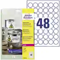 Avery-Zweckform L4716-20 Folien-Etiketten Ø 30mm Polyester-Folie Weiß 960 St. Permanent haftend Farblaserdrucker, Laserdrucker Avery-Zweckform L4716-20 Folien-Etiketten Ø 30mm Polyester-Folie Weiß 960 St. Permanent haftend Farblaserdrucker, Laserdrucker