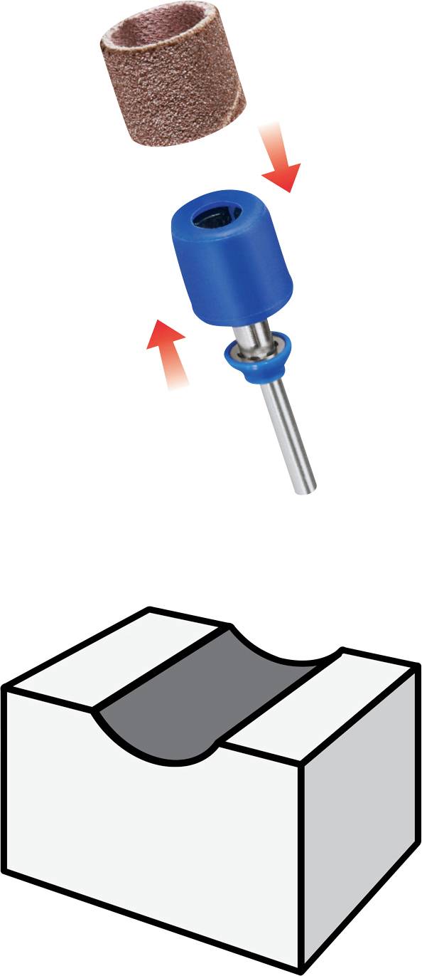 Dremel SC407 2615S407JA Schleifband-Set mit Schleifdorn Körnung (num) 60, 120 (Ø) 13 mm 1 Set