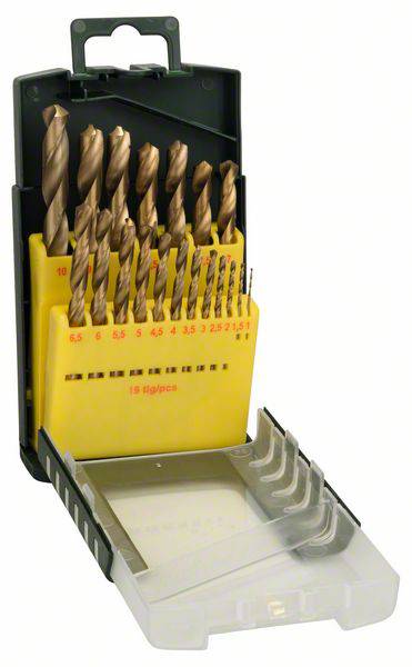 HSS Metall-Spiralbohrer-Set 19teilig Bosch Accessories 2607017152 TiN Zylinderschaft 1 St.