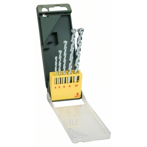 Bosch Accessories Promoline 2607019438 Hartmetall Stein-Spiralbohrer-Set 5teilig 4 mm, 5 mm, 6 mm, 8 mm, 10 mm Zylinderschaft 1 St. Bosch Accessories Promoline 2607019438 Hartmetall Stein-Spiralbohrer-Set 5teilig 4 mm, 5 mm, 6 mm, 8 mm, 10 mm Zylinderschaft 1 St.