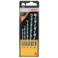 Bosch Accessories Promoline 2607019438 Hartmetall Stein-Spiralbohrer-Set 5teilig 4 mm, 5 mm, 6 mm, 8 mm, 10 mm Zylinderschaft 1 St. Bosch Accessories Promoline 2607019438 Hartmetall Stein-Spiralbohrer-Set 5teilig 4 mm, 5 mm, 6 mm, 8 mm, 10 mm Zylinderschaft 1 St.