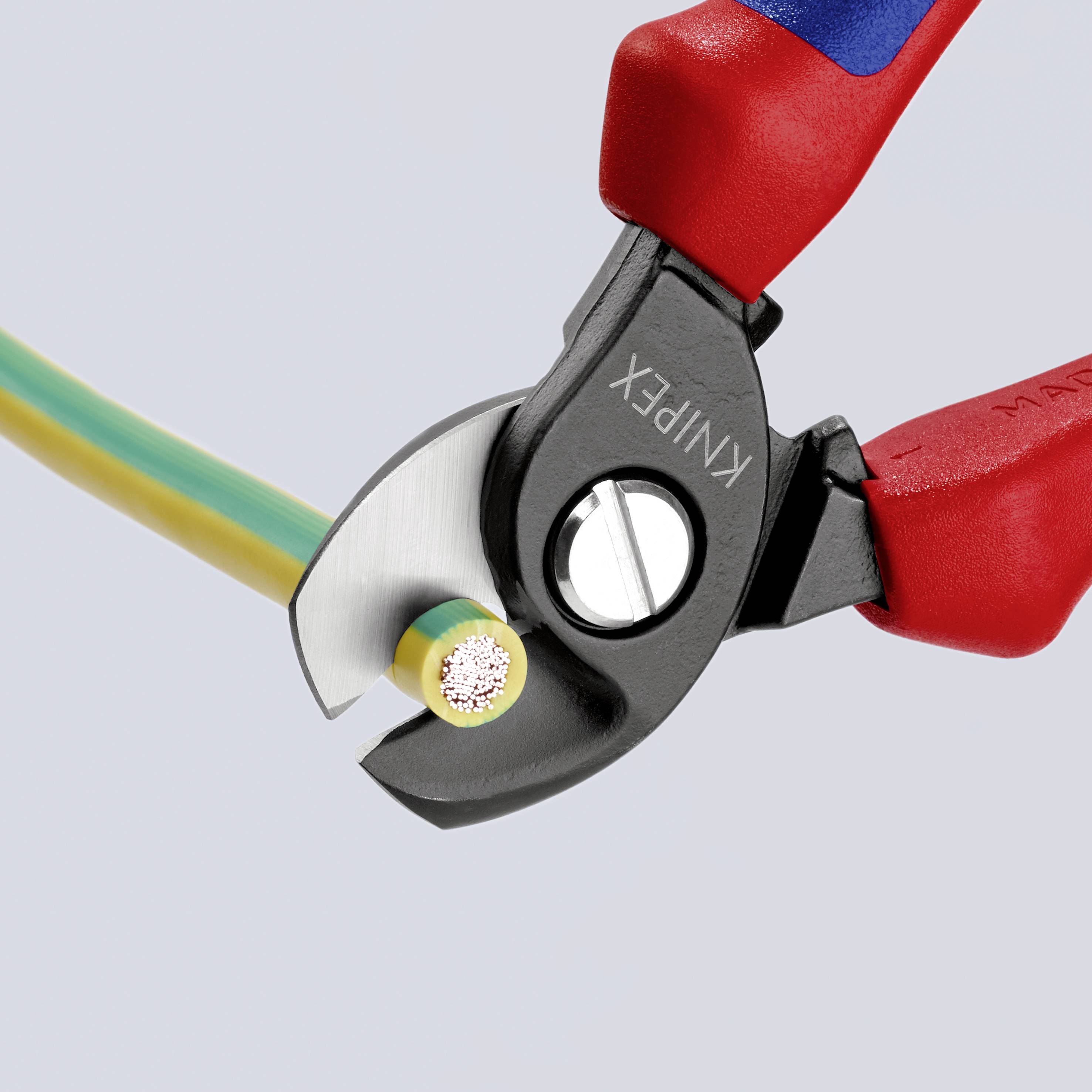 Knipex 95 12 165 Kabelschere Geeignet für (Abisoliertechnik) Alu- und Kupferkabel, ein- und mehrdrähtig 15mm 50mm² 0