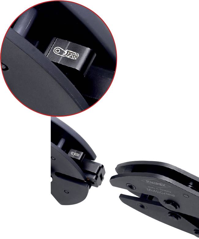 Knipex MultiCrimp 97 33 02 Crimpzange Unisolierte, offene Steckverbinder, Isolierte Kabelschuhe, Isolierte Steckverbinder, Aderendhülsen, Unisoliert