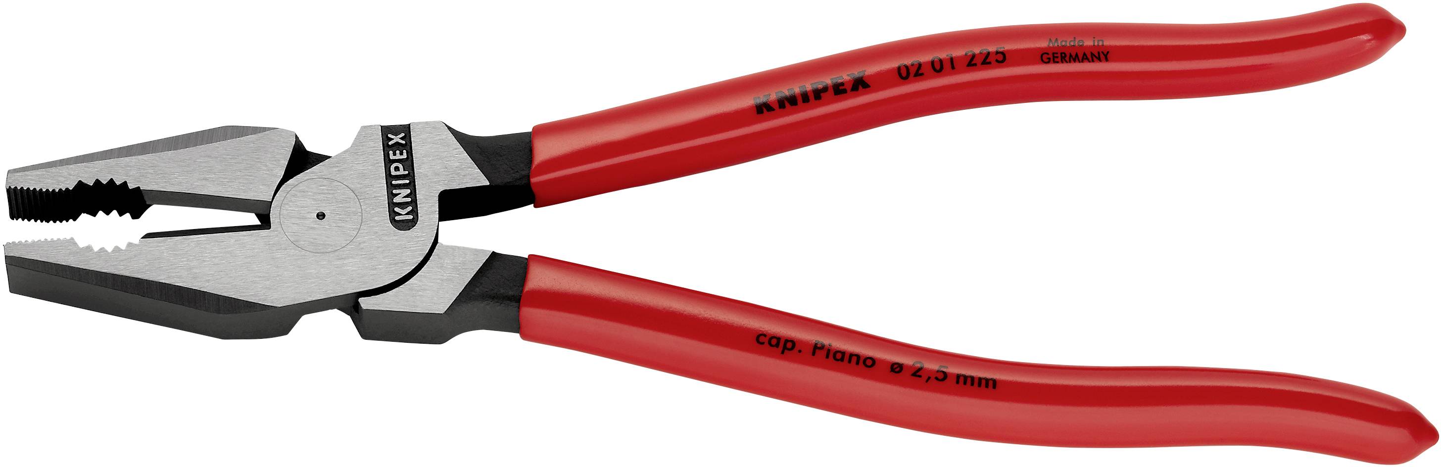 Knipex 02 01 225 Werkstatt Kraft-Kombizange 225mm DIN ISO 5746