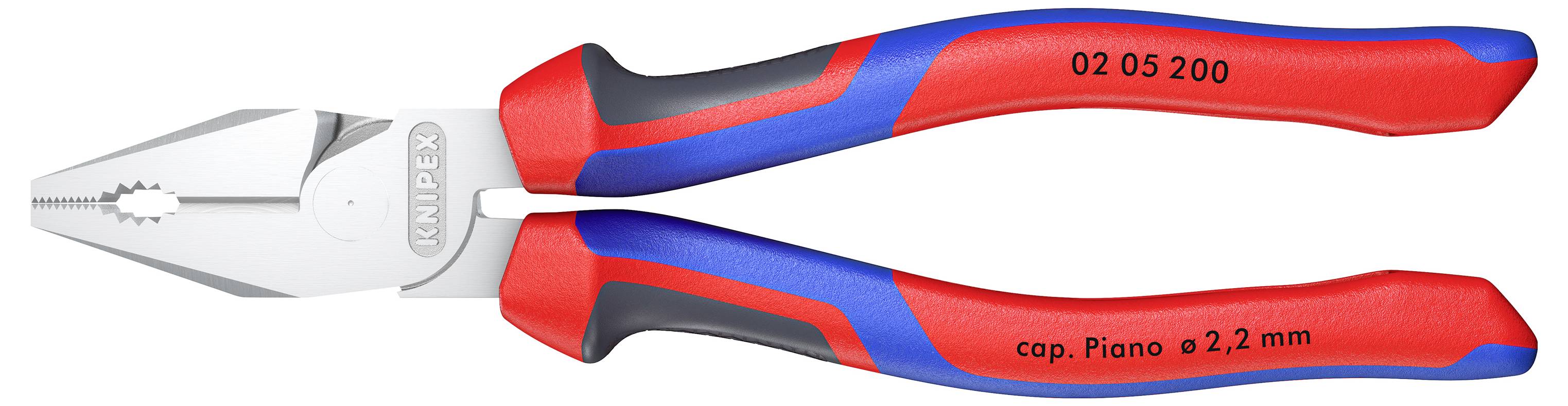 Knipex 02 05 200 Werkstatt Kraft-Kombizange 200mm DIN ISO 5746