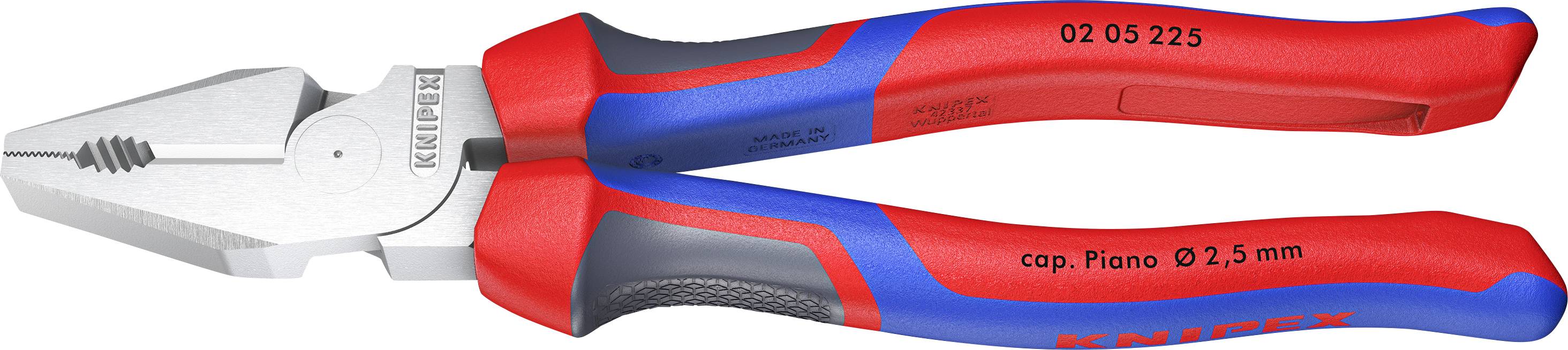 Knipex 02 05 225 Werkstatt Kraft-Kombizange 225mm DIN ISO 5746
