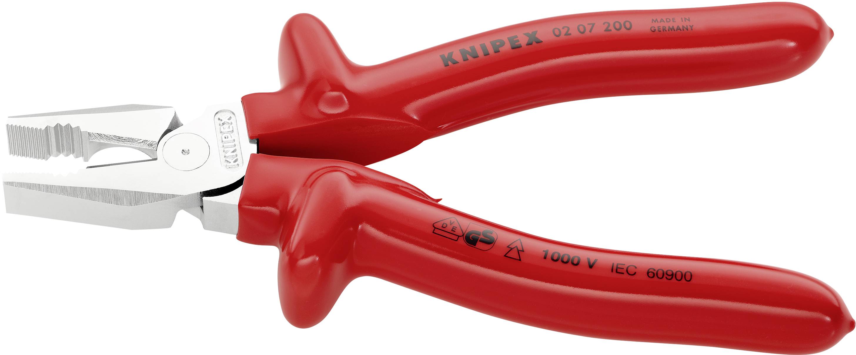 Knipex 02 07 200 VDE Kraft-Kombizange 200 mm DIN ISO 5746, DIN EN 60900